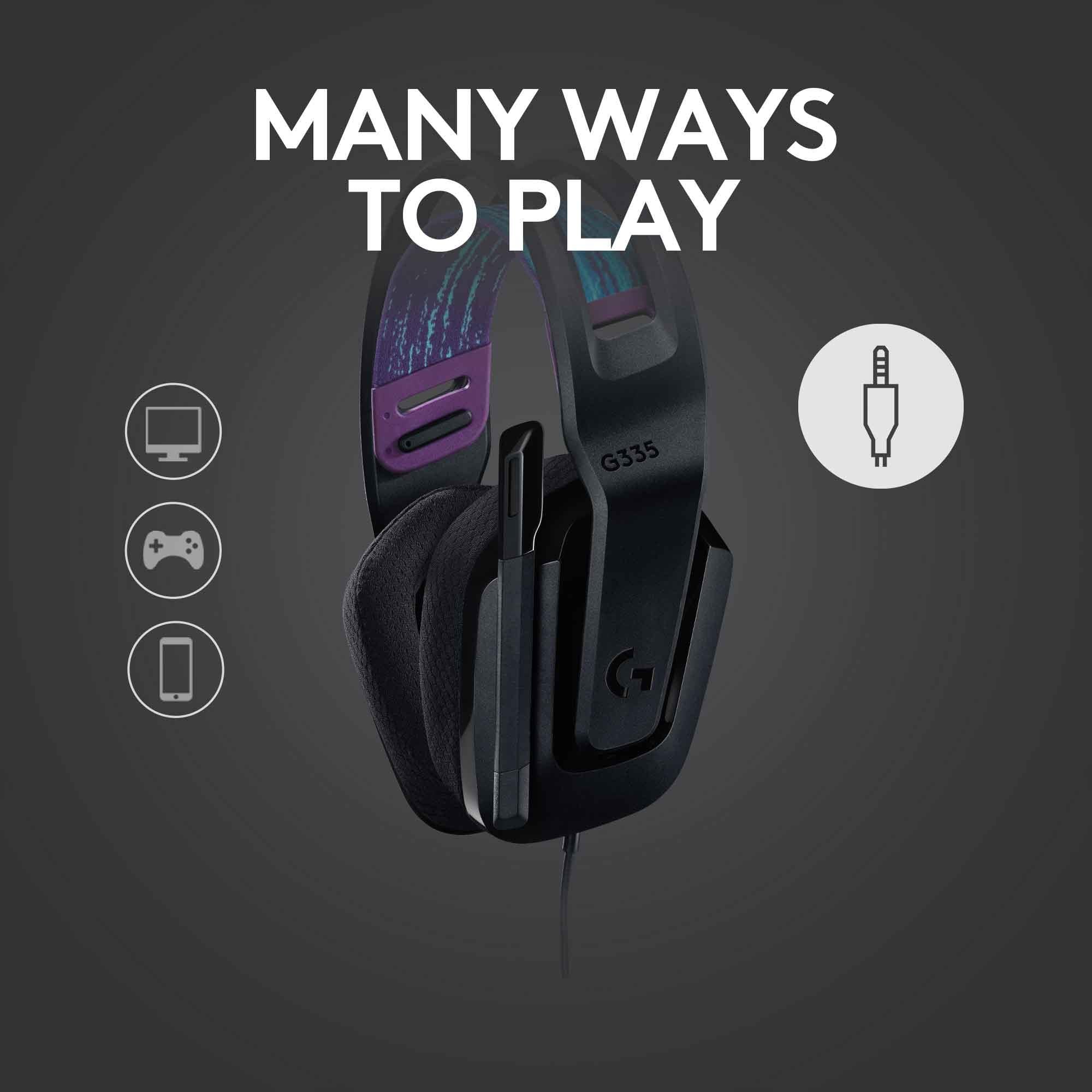 Logitech G335 Wired Gaming Headset - Black - Image 3