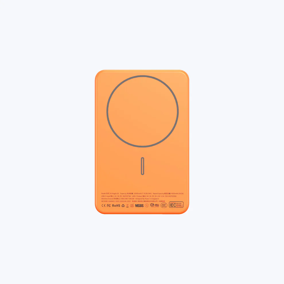 Mazer MagAir20 10000 mAh Magnetic Wireless Power Bank (CCC Certified) - BlackGrey - Image 17