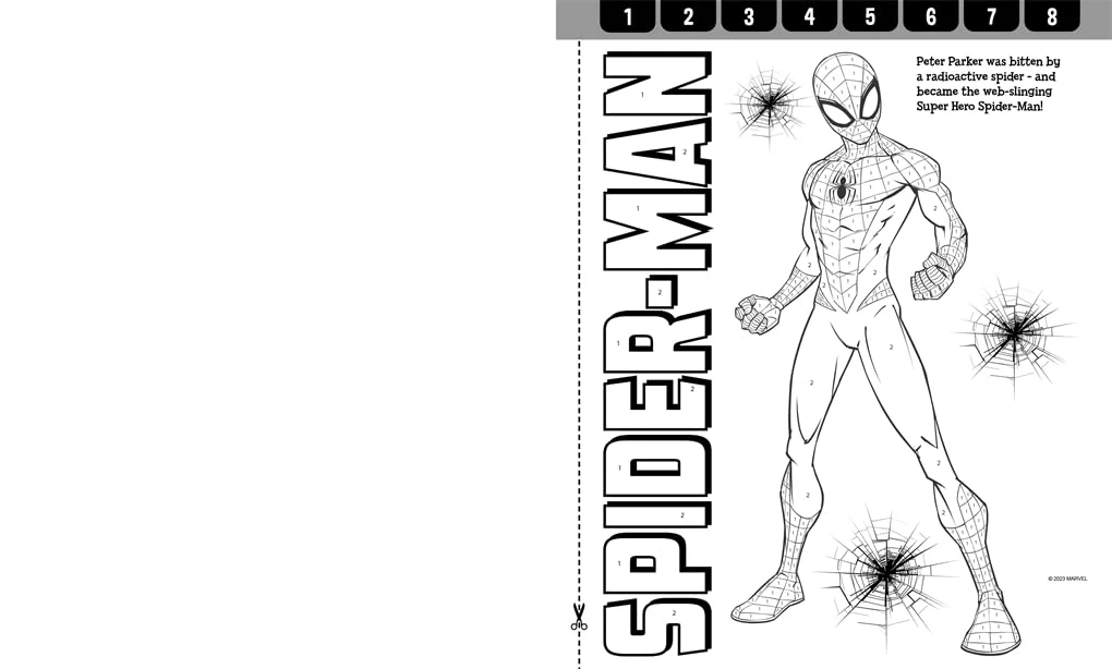 Marvel Spider-Man: Paint By Numbers (Paperback) - Image 2