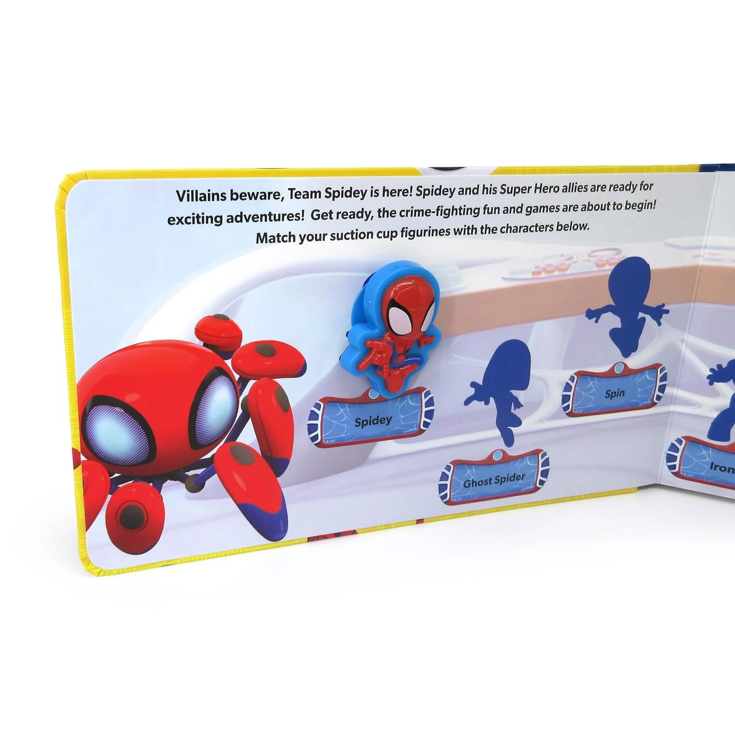 Marvel Spidey and his Amazing Friends Stuck on Stories (16-Page Storybook, 8 Toy Suction Cups, 2 Board Games) Board Book – Picture Book - Image 4