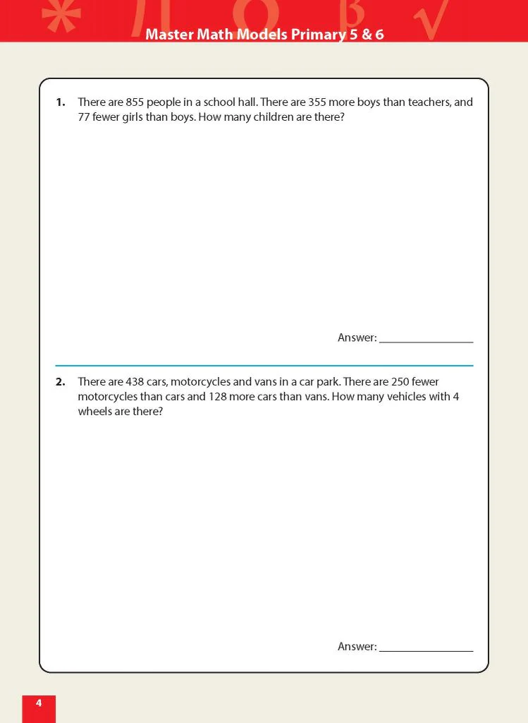 Master Math Models Primary 5 & 6 Book 1 Whole Numbers and Fractions - Image 5