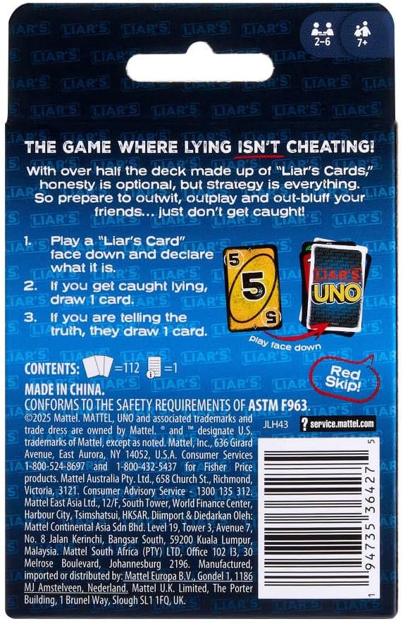 Mattel Games Liar’s UNO - Image 5