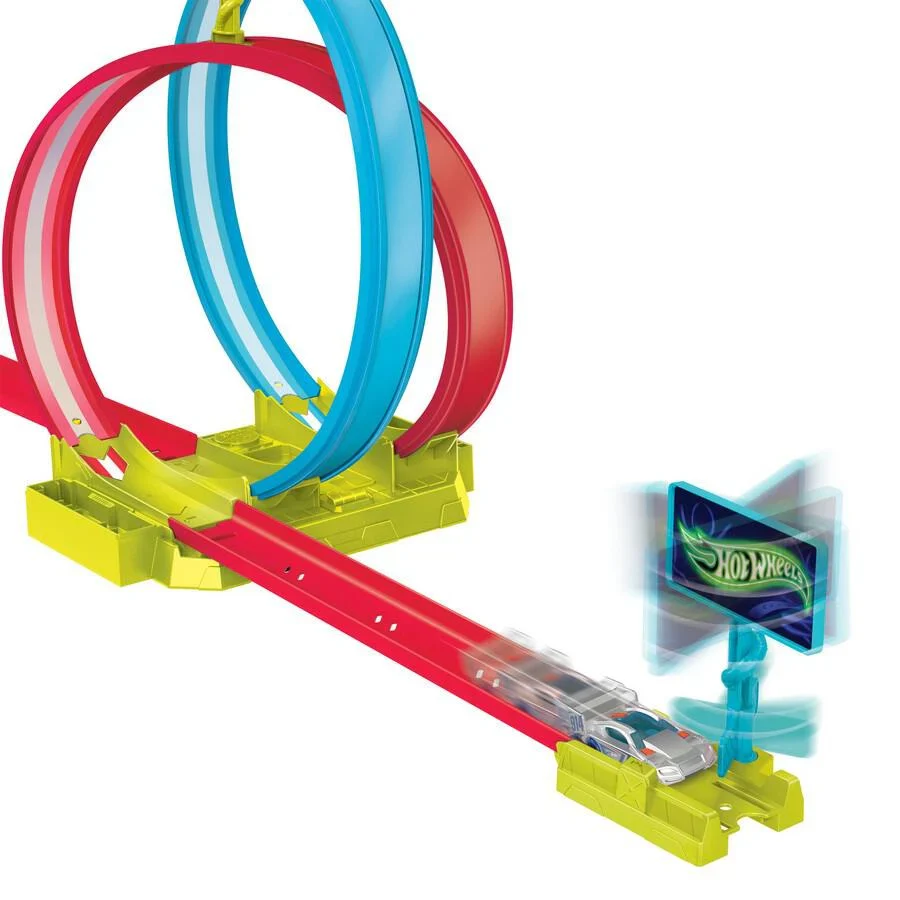 MATTEL HOT WHEELS NEON SPEEDERS LASER STUNT SLAMWAY PLAYSET - Image 3