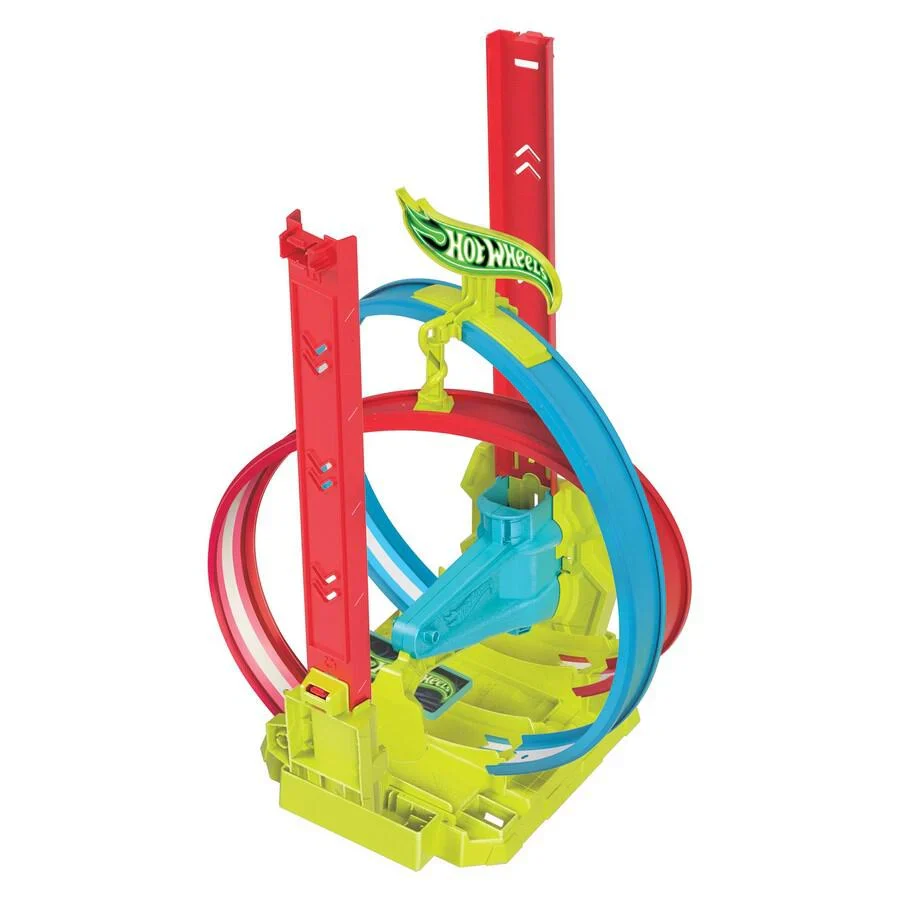 MATTEL HOT WHEELS NEON SPEEDERS LASER STUNT SLAMWAY PLAYSET - Image 4