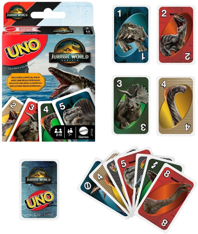 Mattel Uno Jurassic World Rebirth Card Game - Image 2