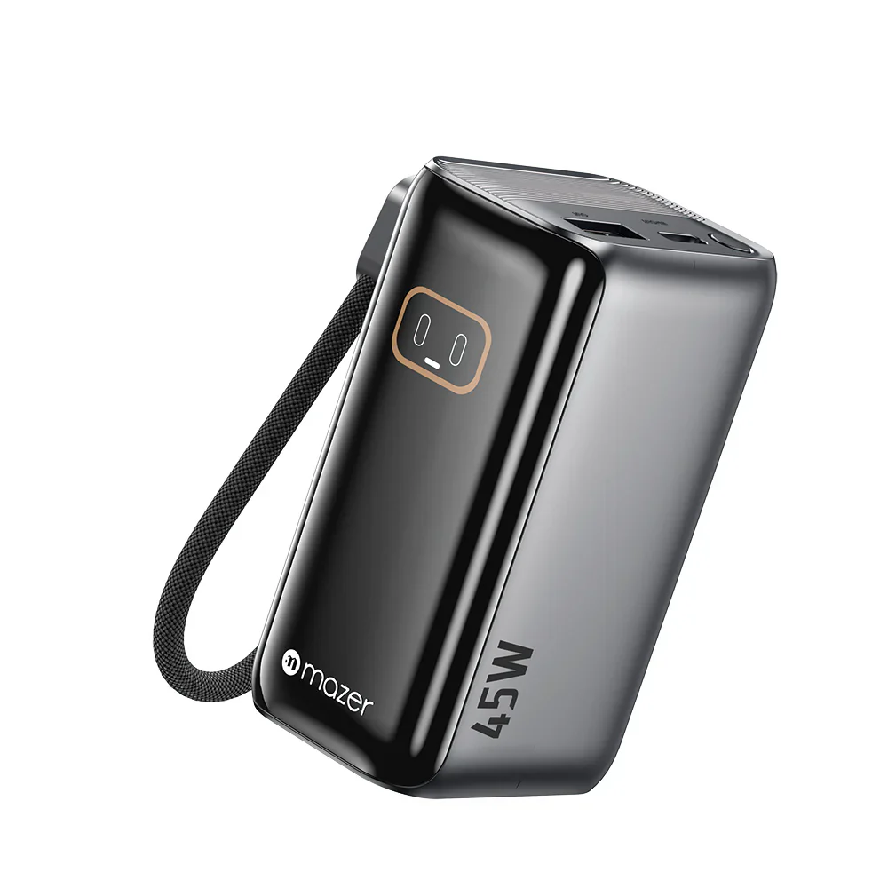 Mazer M-Ai-PC45R10-V7 PowerCharge Link R PD45W 10000mAh PB with Retractable Cable