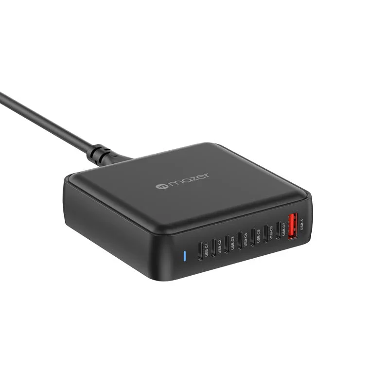 Mazer M-D170W-V5-BK PD170W 8Ports (7C1A) Desktop Charger with 1.5M Power Cable - Image 3