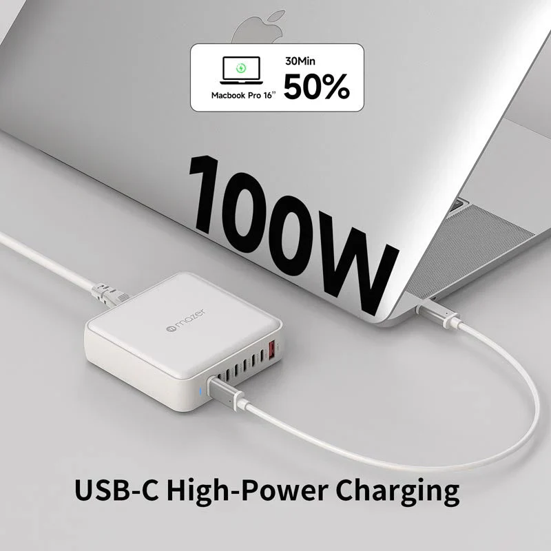 Mazer M-D170W-V5-BK PD170W 8Ports (7C1A) Desktop Charger with 1.5M Power Cable - Image 7