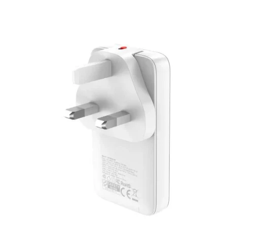 Mazer M-G65SLIM-WH GaN PD65W 1C1A with Travel Plugs (White) - Image 3