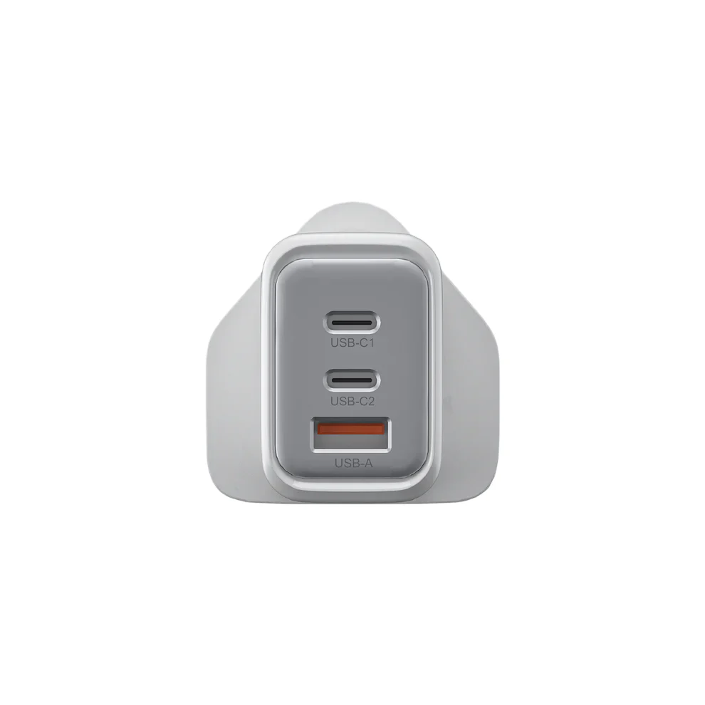 Mazer M-G65W-V5UK GaNPrestige 65W GaN Wall Charger 2C1A  - White - Image 4