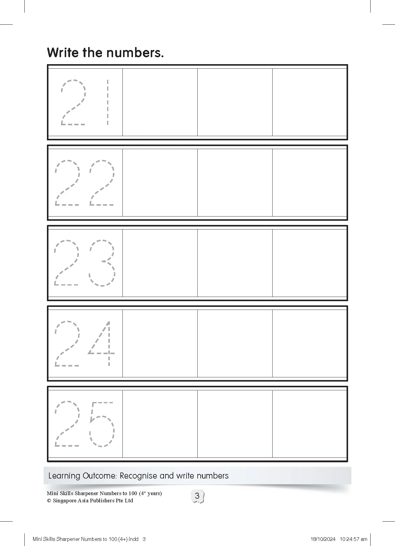 Mini Skills Sharpener NUMBERS 1 TO 100 (4+ Years) - Image 5