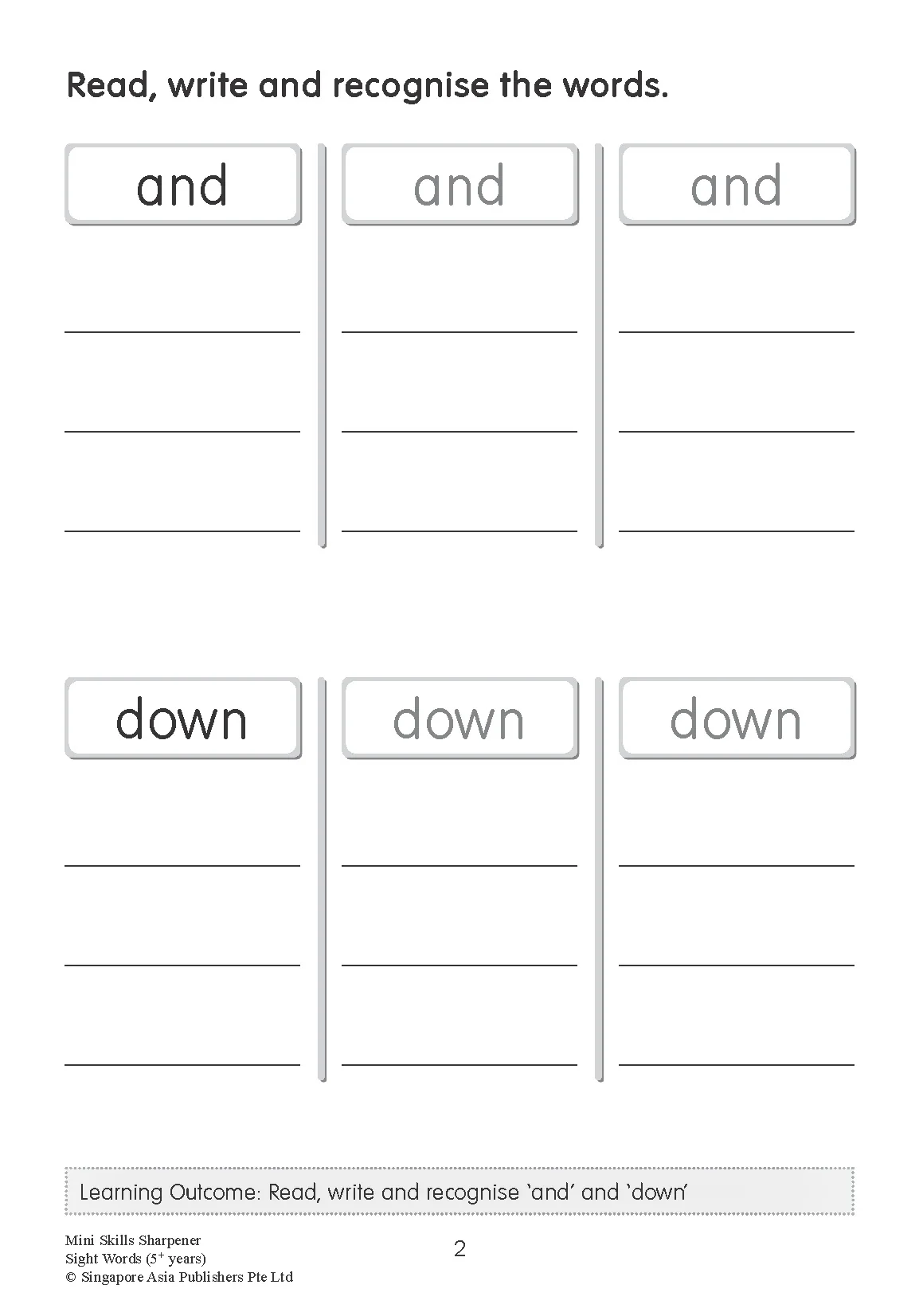 Mini Skills Sharpener SIGHT WORDS (5+ Years) - Image 4