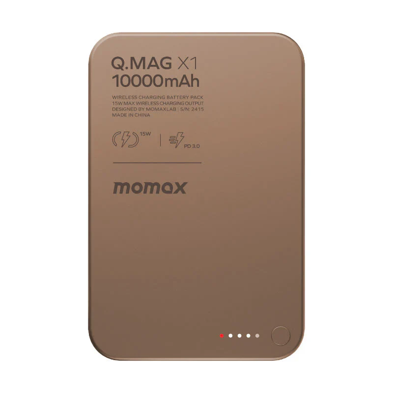 Momax IP117AL2 Q.MAG X1 Magnetic Wireless Battery Pack 10000mAh - Sandstone - Image 3