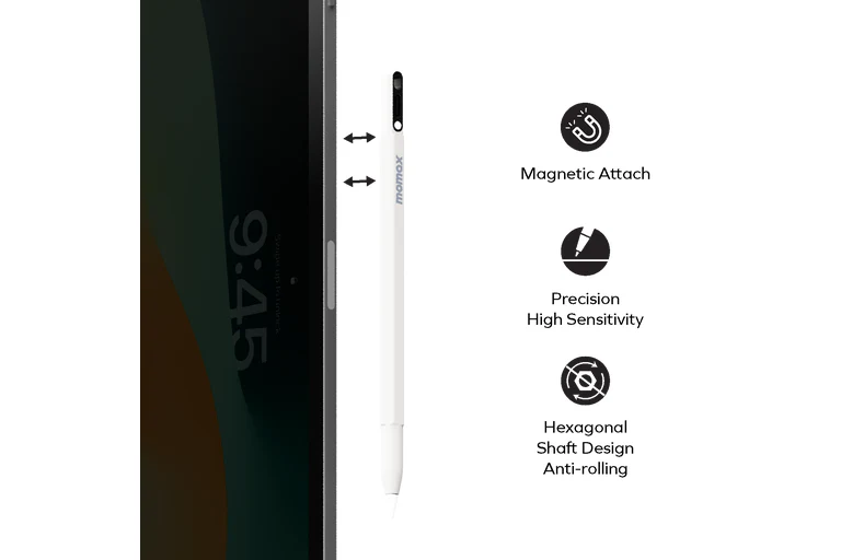 Momax Mag.Link Pop Magnetic Active Stylus Pen (Grey) - Image 5