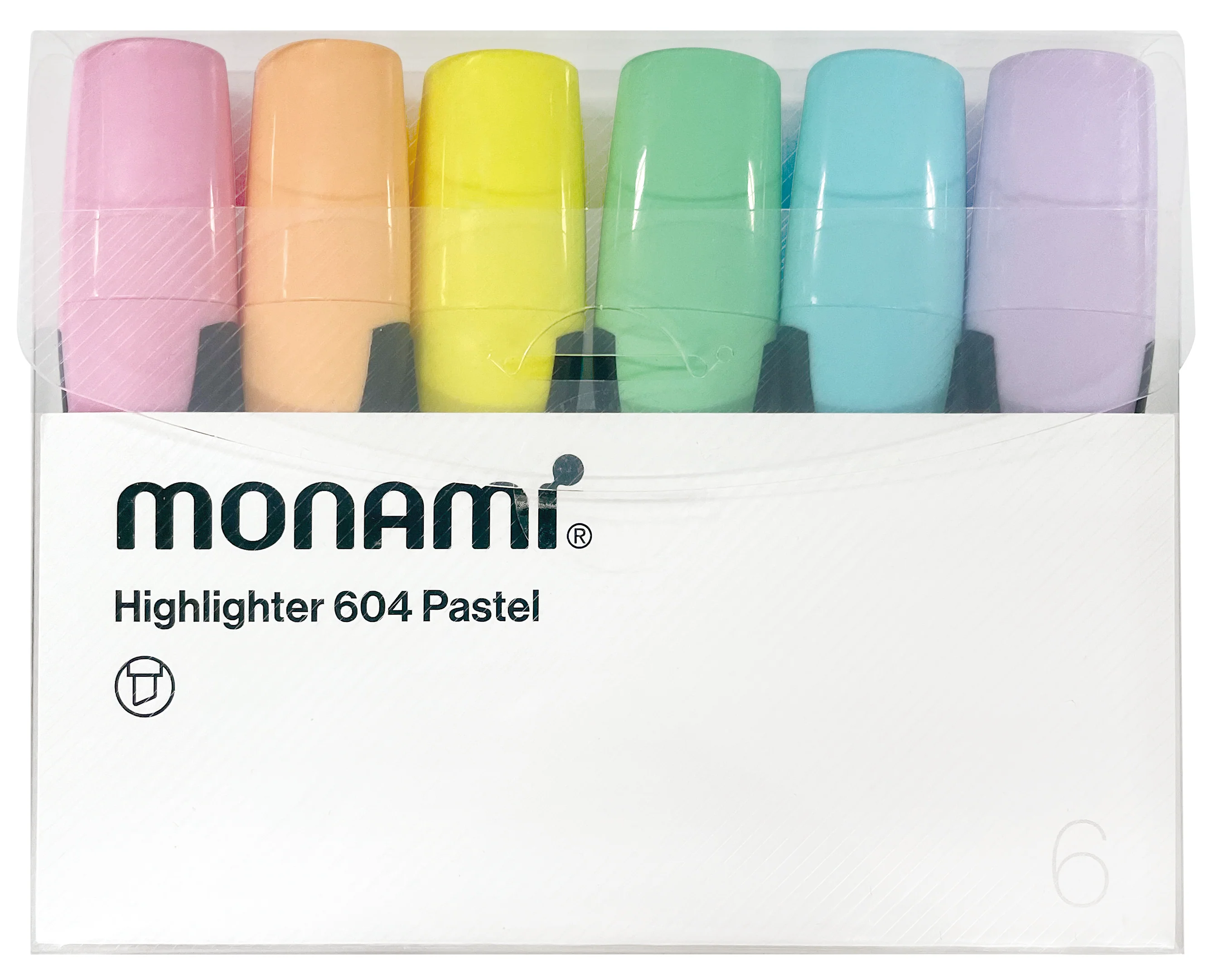 MONAMI HI-LIGHTER 604 PASTEL 6COL - Image 3