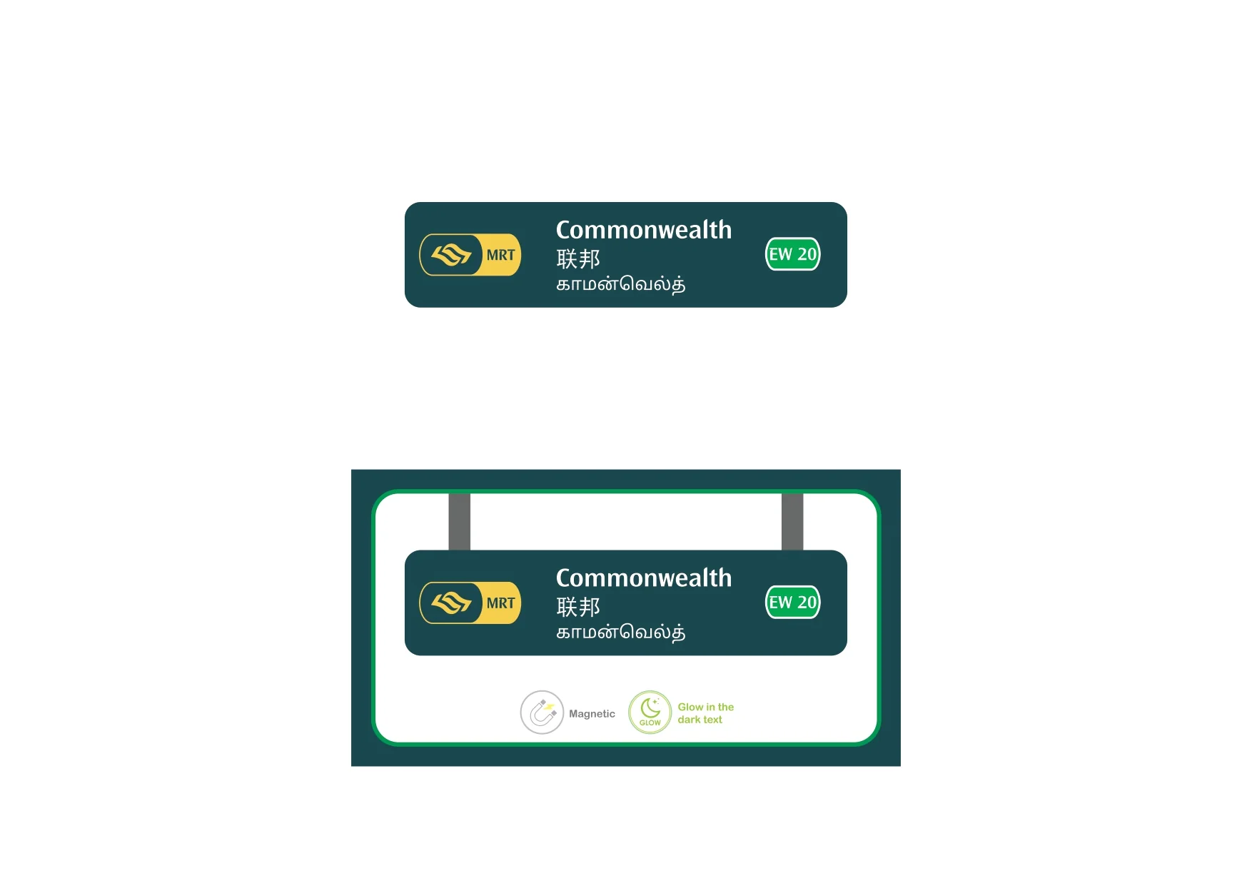 MRT Station Magnet – Commonwealth (EW20)