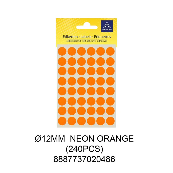 MS-COL LABEL DOTS 12MM, BLACK (240PCS) - Image 11