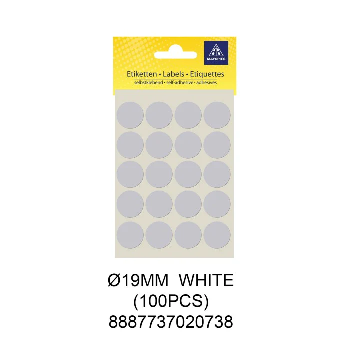 MS-COL LABEL DOTS 19MM, BLACK (100PCS) - Image 27