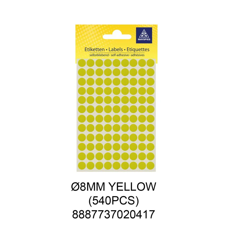 MS-COL LABEL DOTS 8MM,BLACK (540PCS) - Image 29