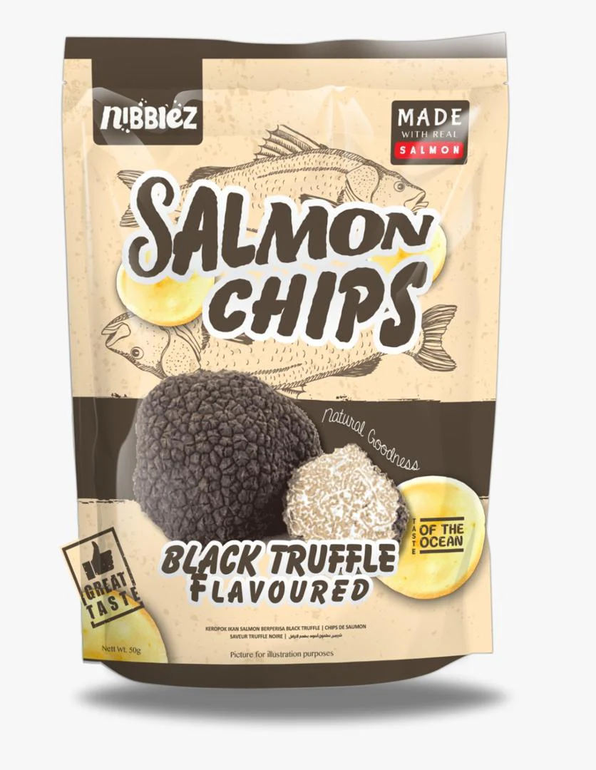 Nibblez Salmon Chips 50g - Image 2