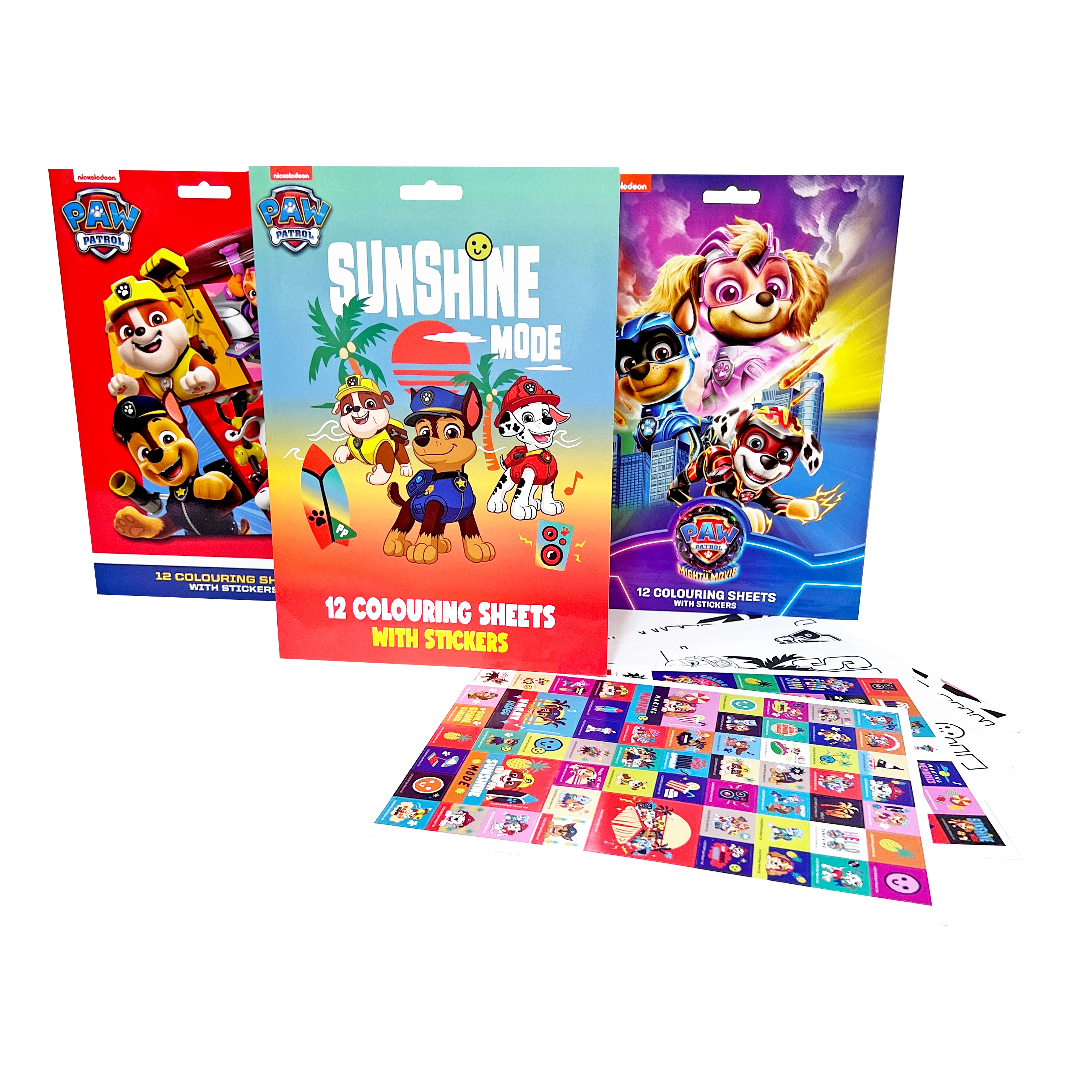 Paw Patrol 12 Colouring Sheets With Stickers - Image 12