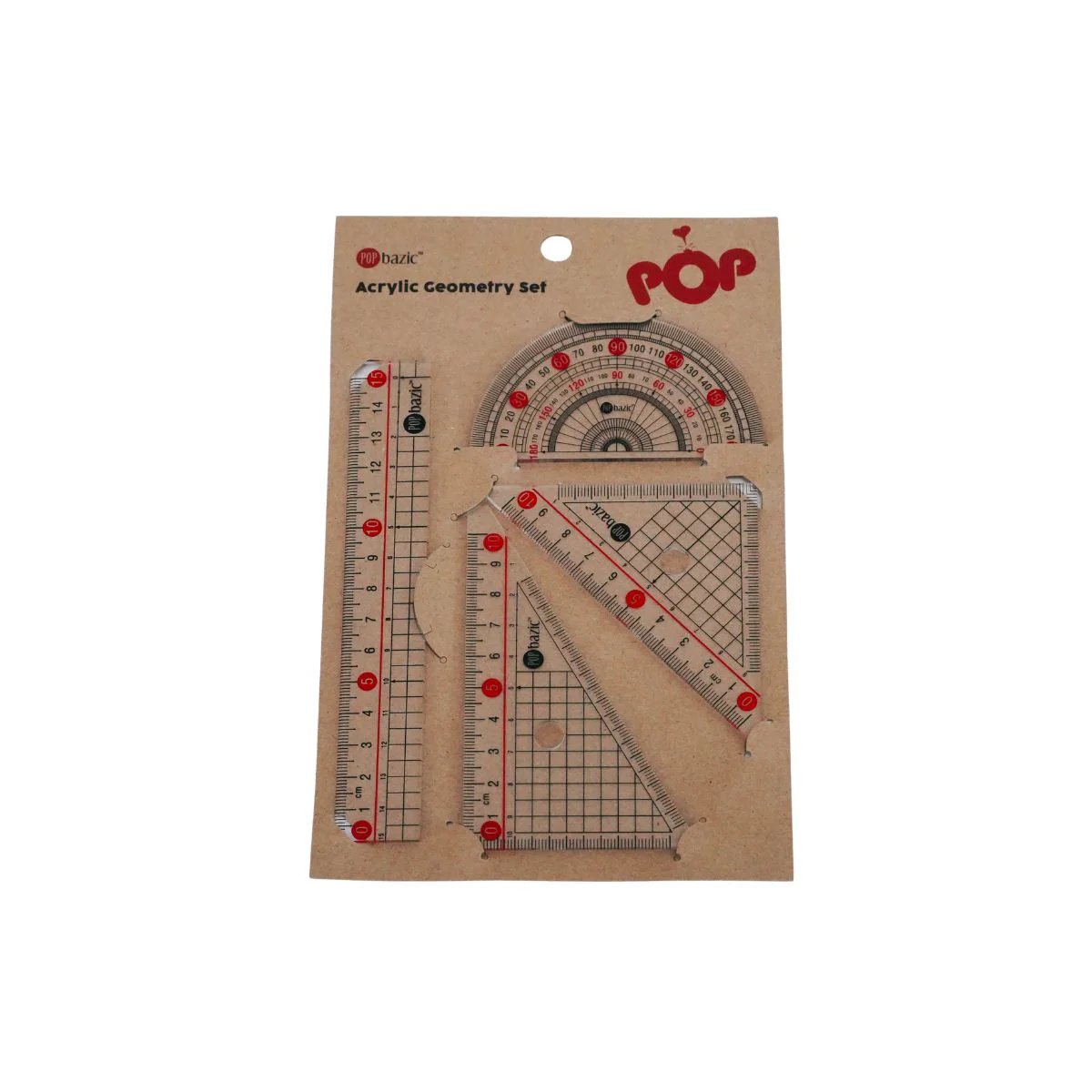 Pop Bazic Acrylic Ruler Set - Pb126201