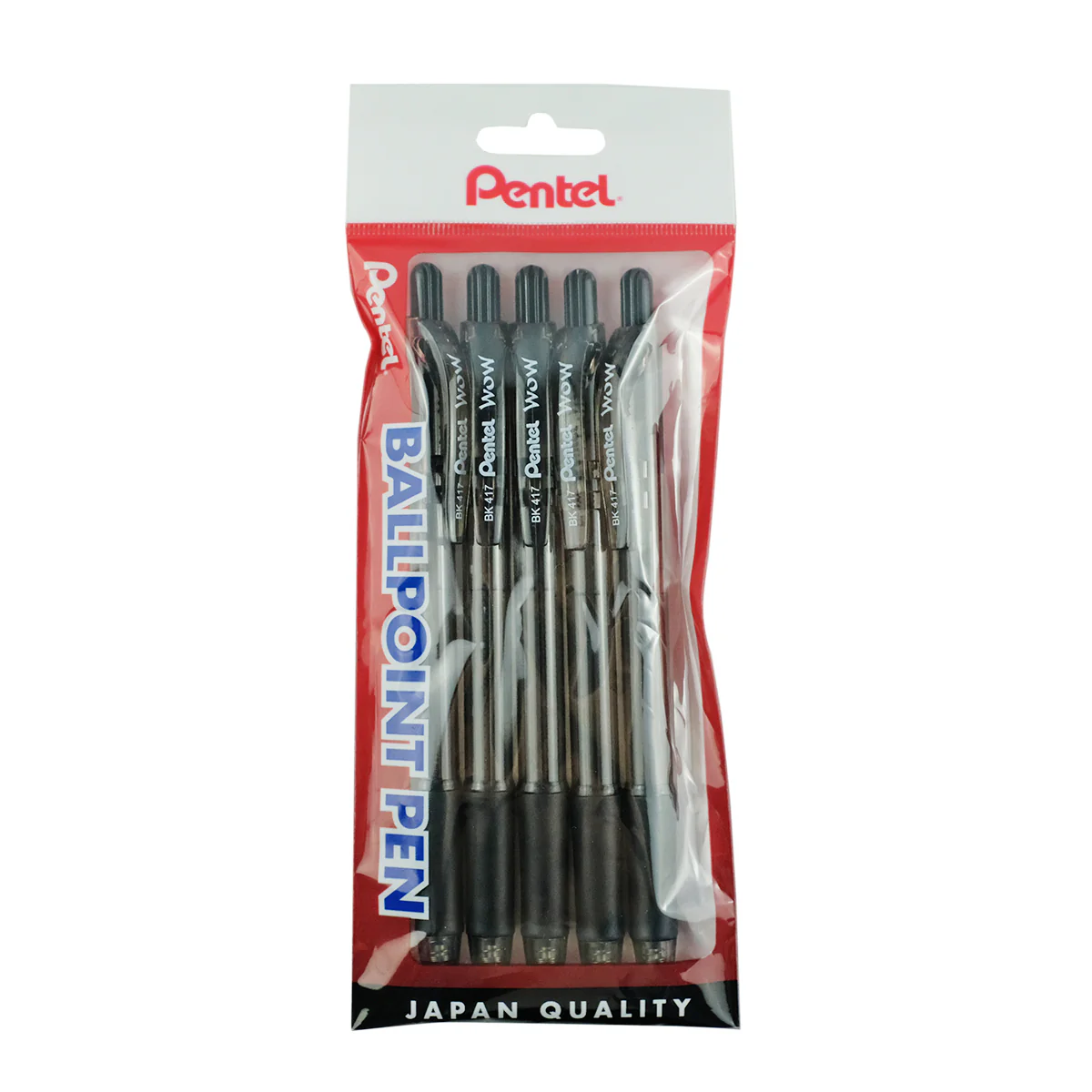 PENTEL Wow Retratable Bp 5Pcs/Pk Bk417-5