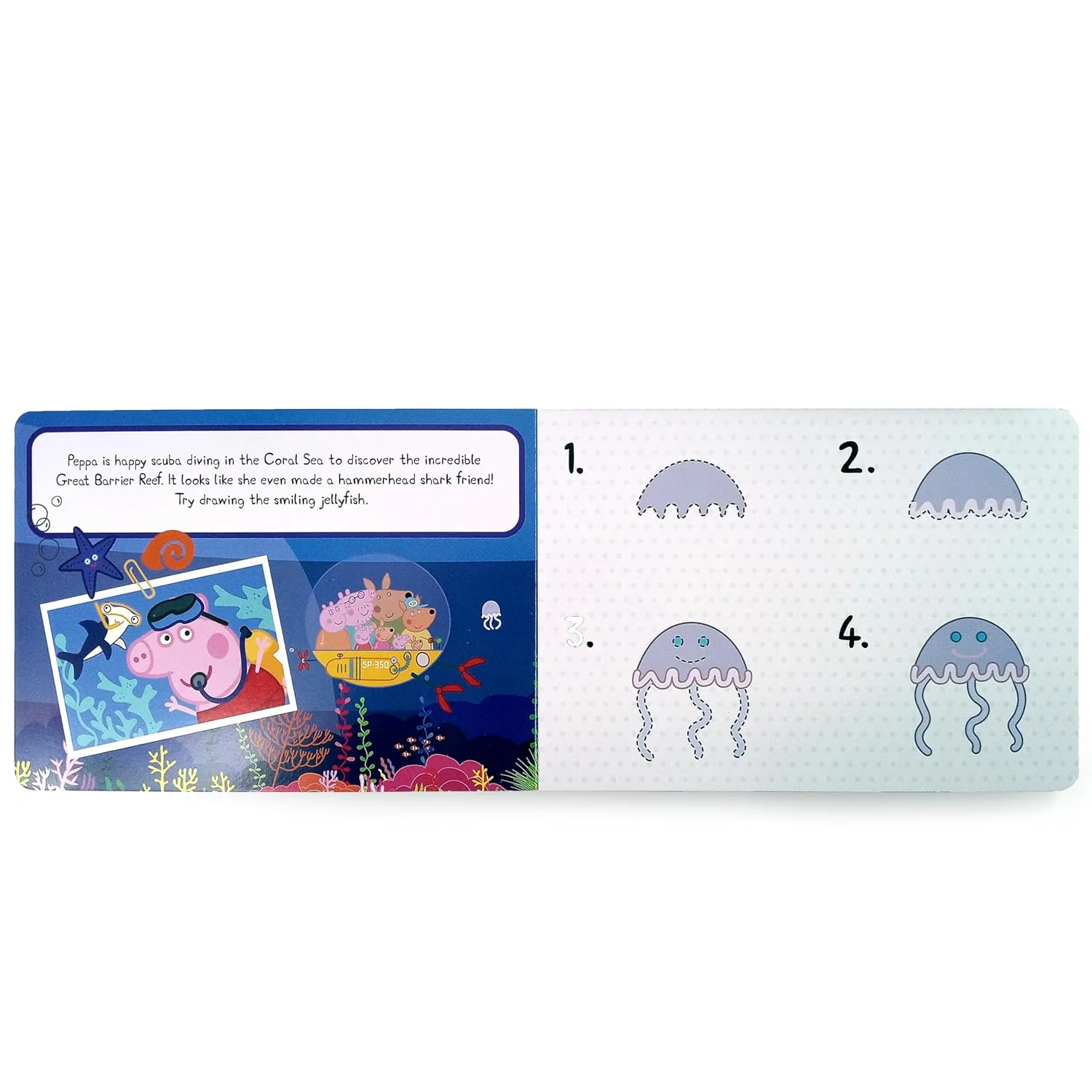 Peppa Pig Peppa's Adventures Read & Doodle - Learning resources For Kids, A Magnetic Drawing Pad, An Easy-To-Use Pen, 22-Page Board Book For Reading And Drawing (Novelty Book – Picture Book) - Image 5