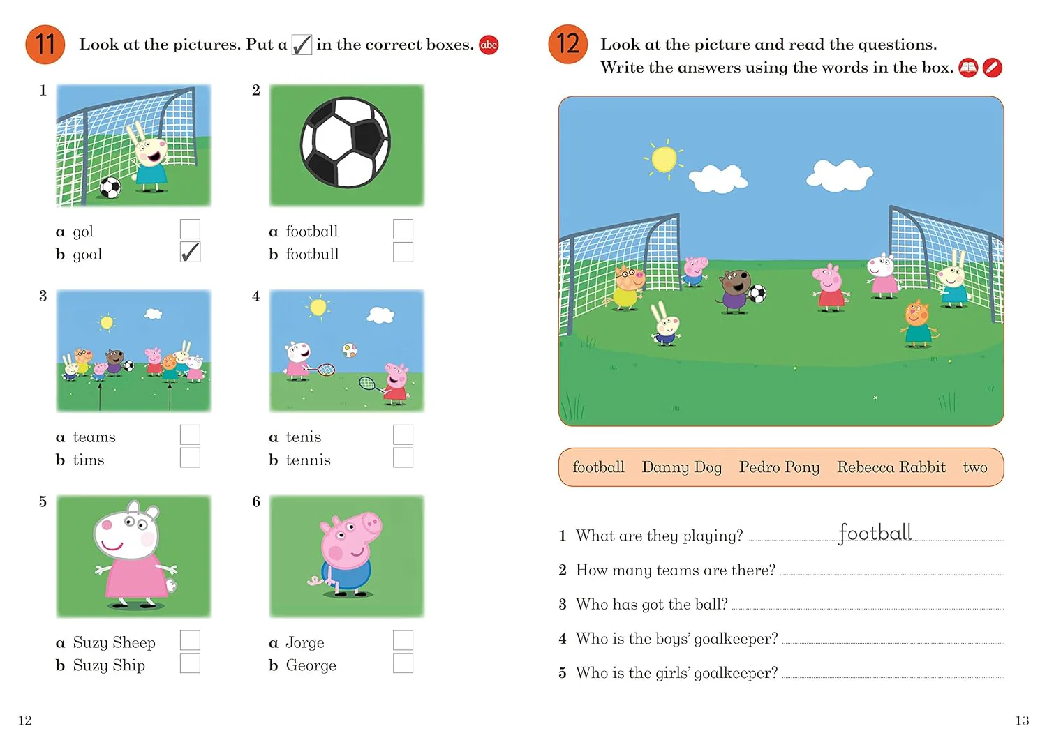 Peppa Pig: Playing Football Activity Book- Ladybird Readers Level 2 (Paperback) - Image 3