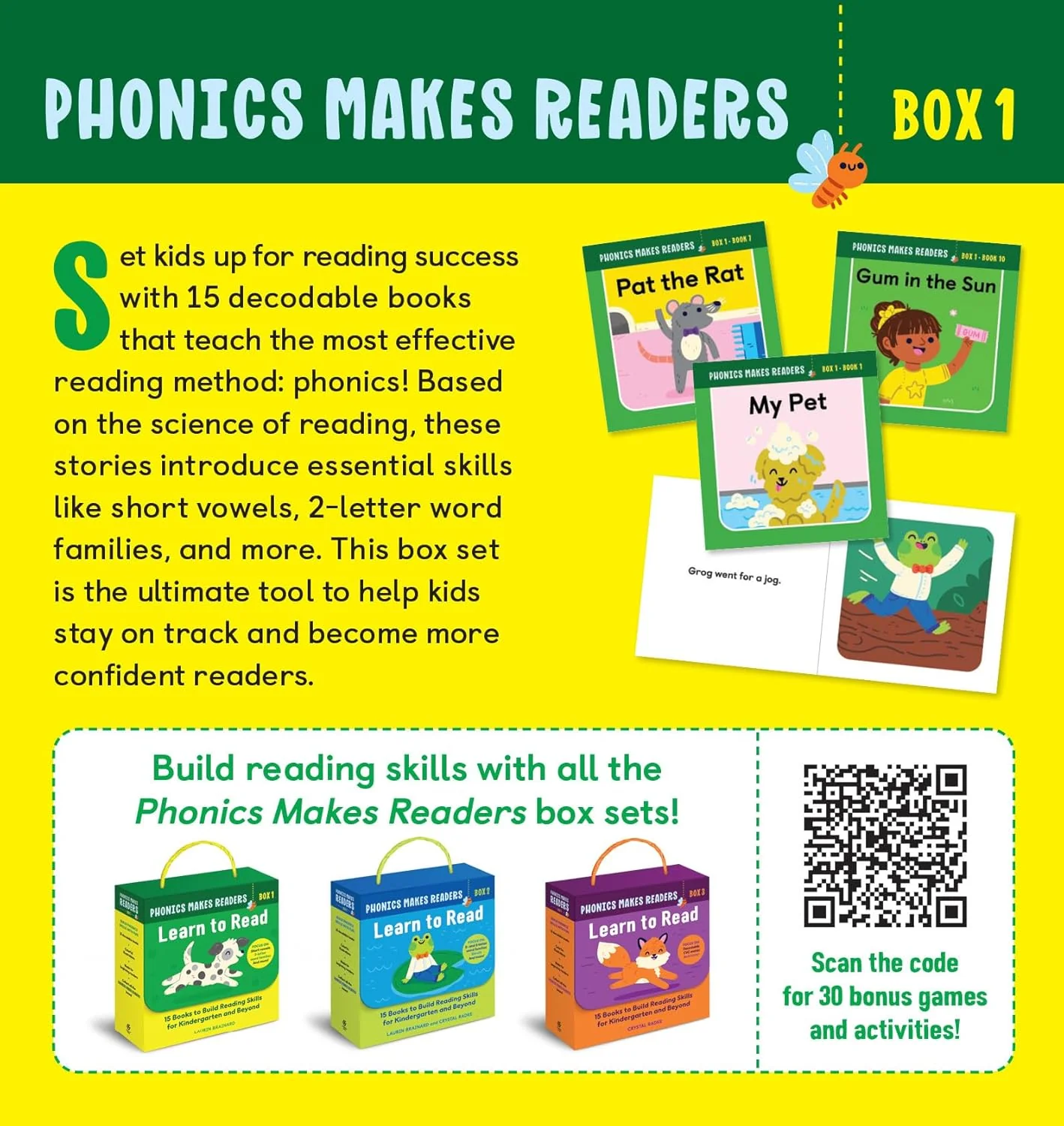 Phonics Makes Readers: Learn To Read Box 1 (Build Reading Skills For Back To School) Paperback – Picture Book - Image 2