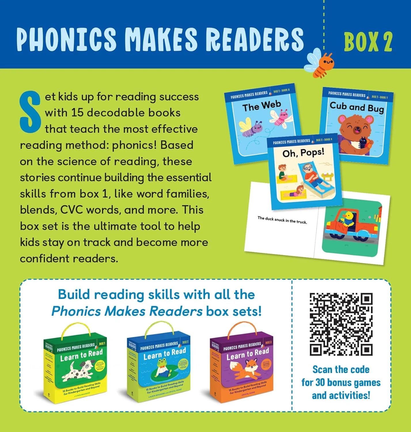 Phonics Makes Readers: Learn To Read Box 2 (Build Reading Skills For Back To School) Paperback – Picture Book - Image 2