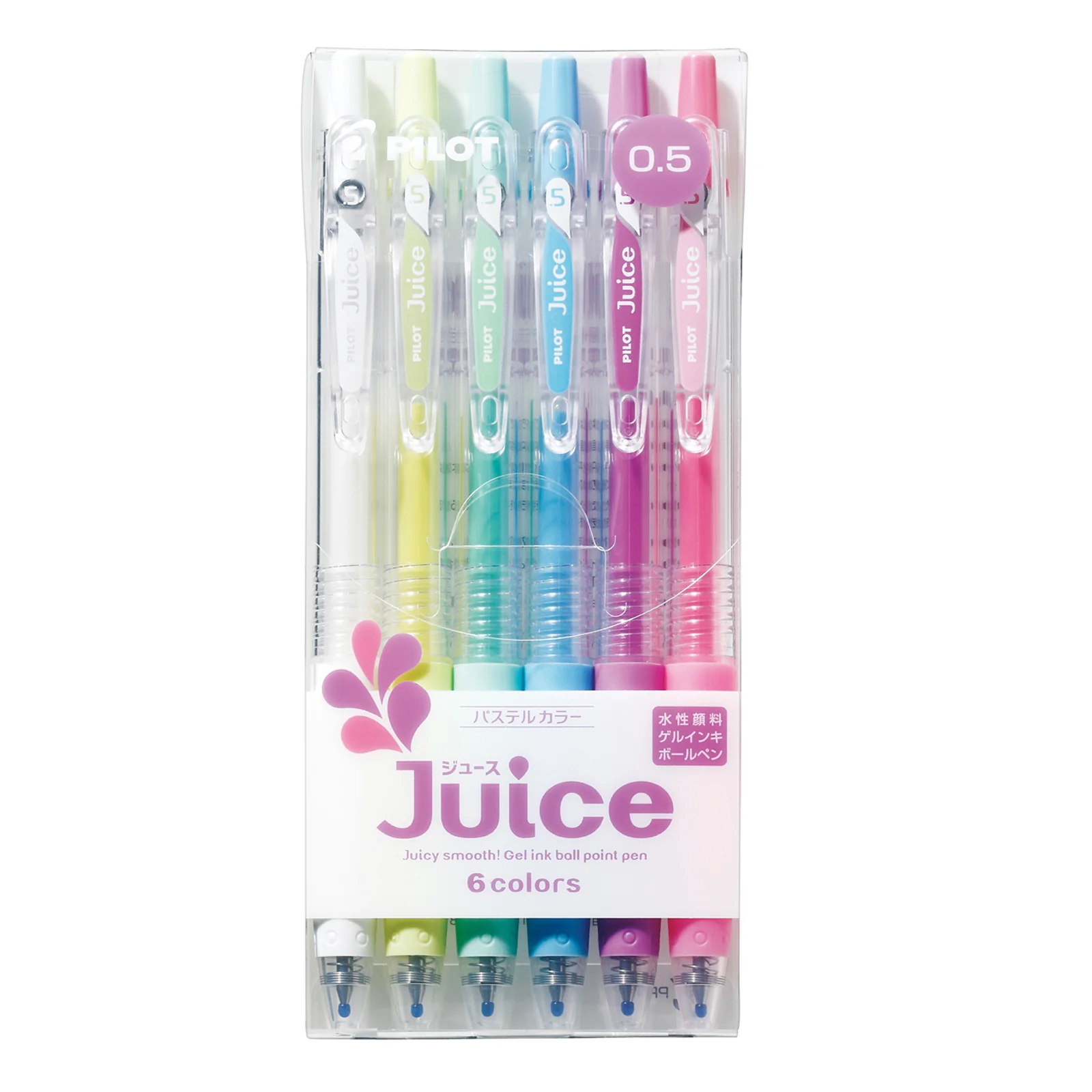 Pilot Juice Extra Fine (0.5mm) Gel Pen Set Of 6 Colors (pastel)