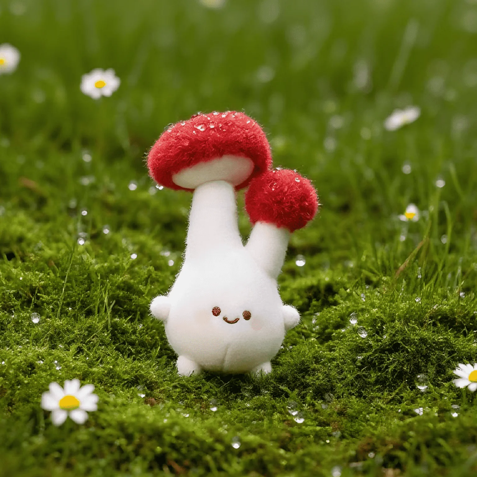 Pinching Plush 0.5mm Gel Pen Bag Charm - Mushroom
