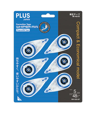 PLUS MINI CORRECTION TAPE SET 5MMX8M WH505/6 49217