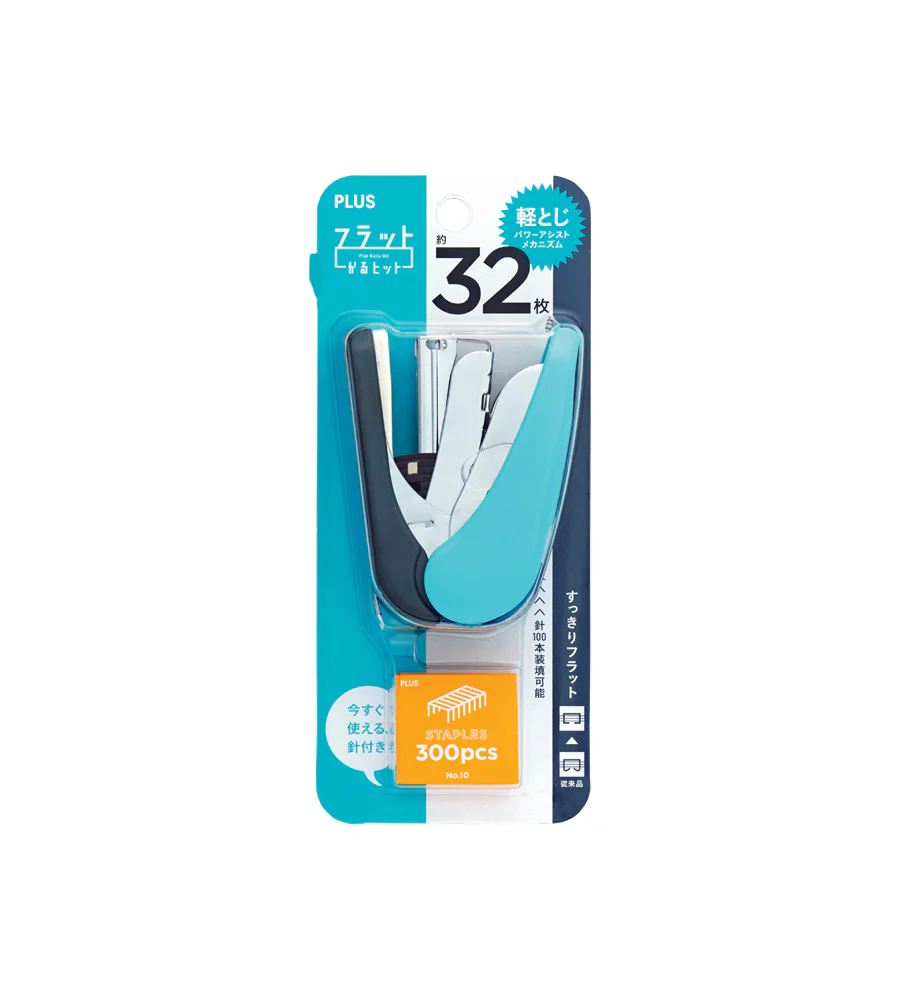 Plus Flat Clinch Stapler With Staples