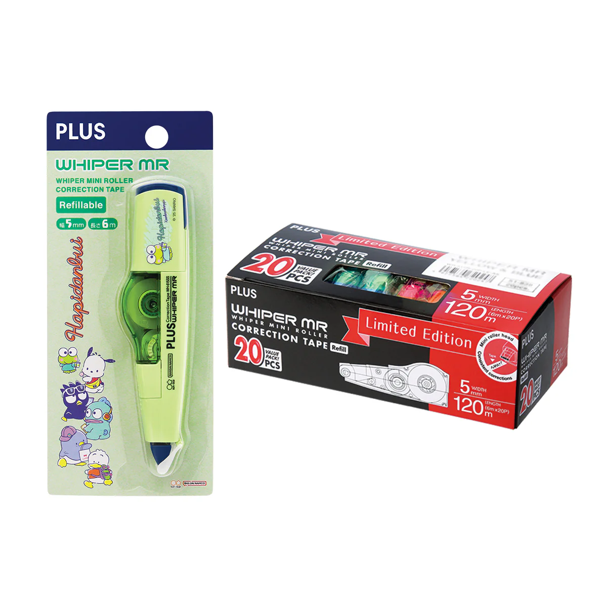 PLUS MR Correction Tape Set Hapidanbui Keroppi
