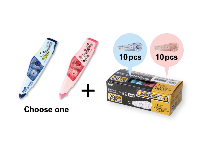 PLUS MR2 Correction Tape Set PEANUTS SWEETS