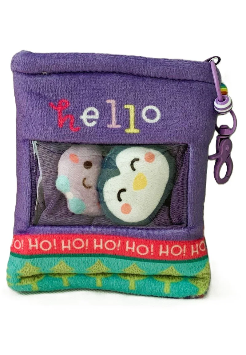 Plush Zip Bag With 2 Dolls Hello H063
