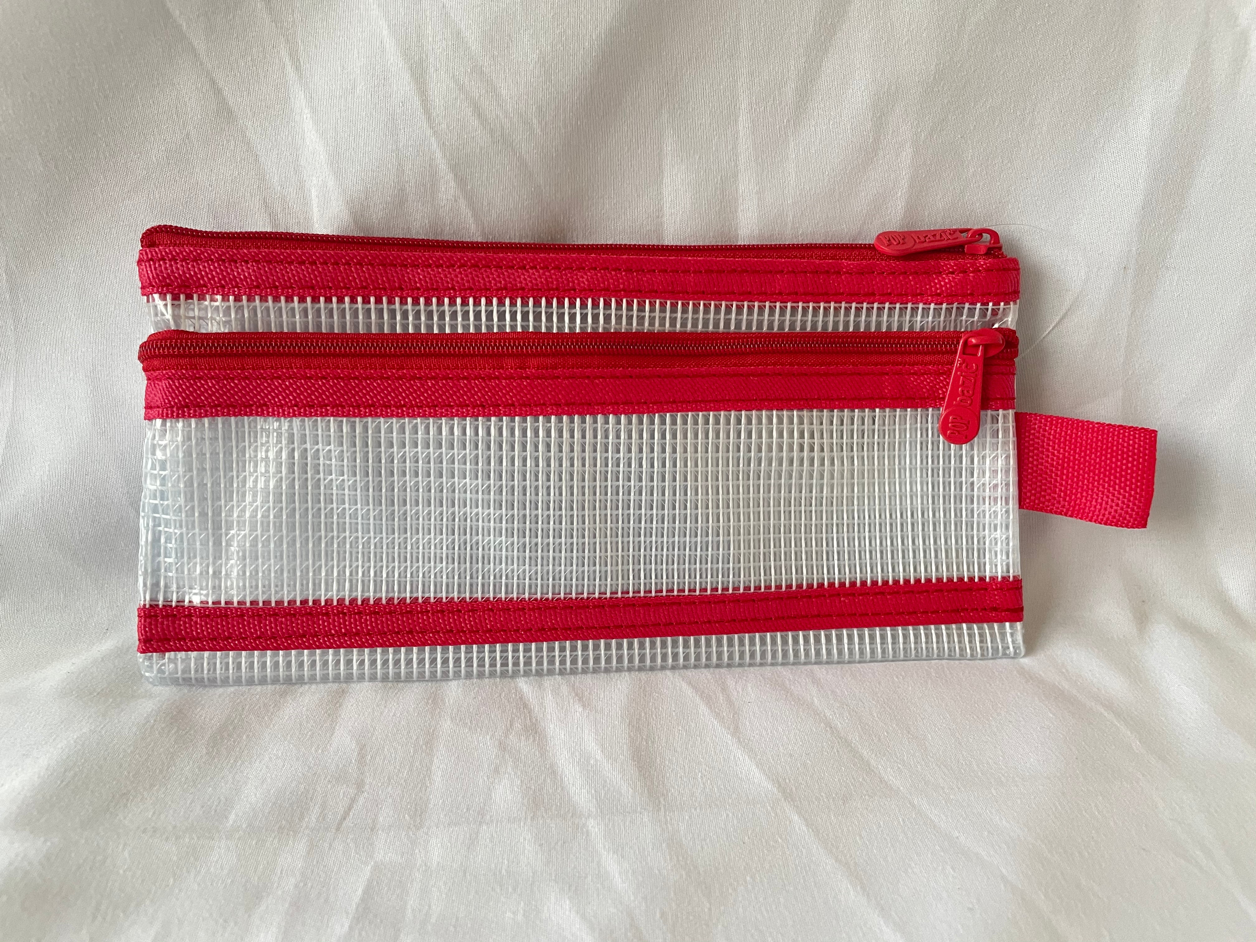 Pop Bazic Pvc Mesh Double Zipper Pouch B6.5 - Image 3