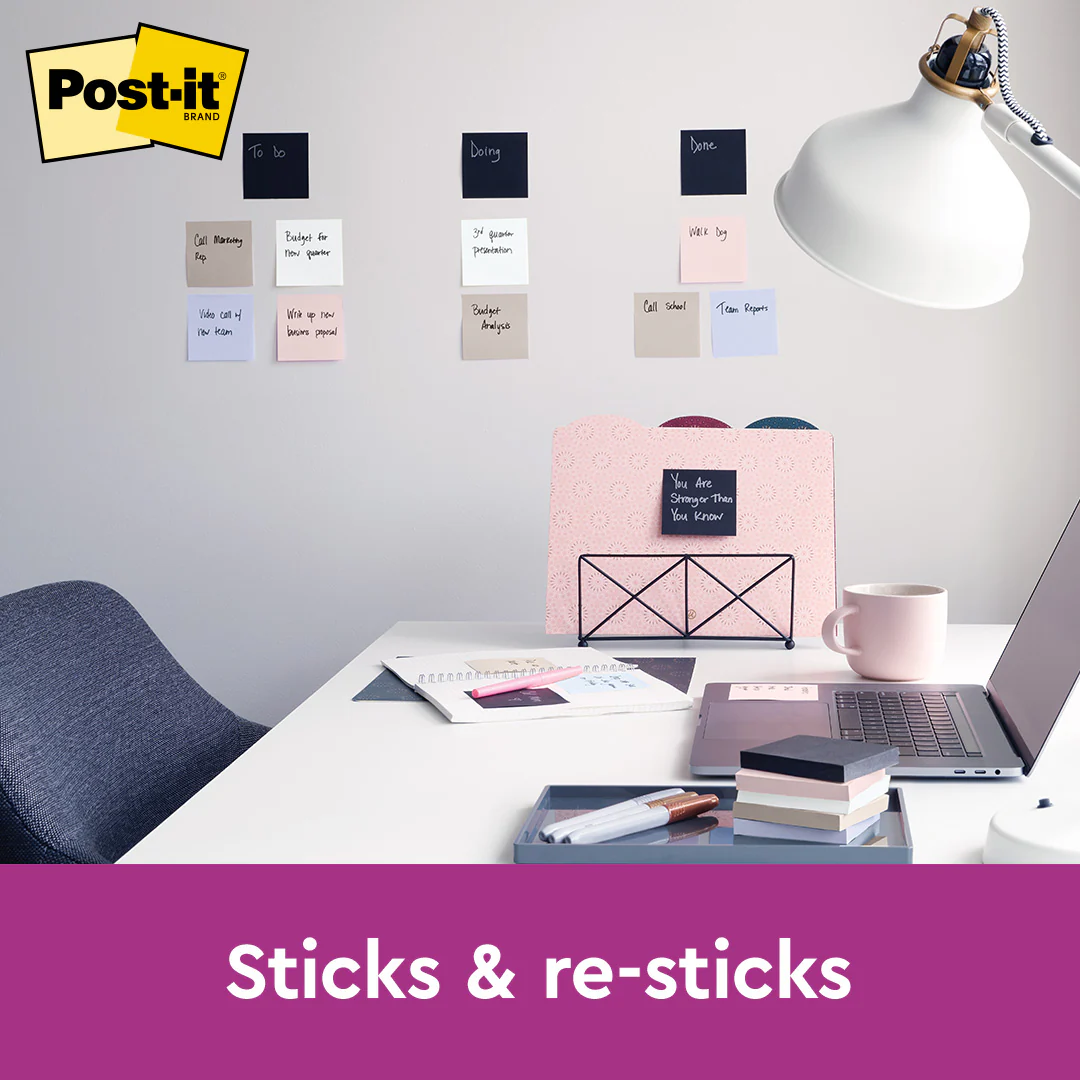 Post-it® 654-5ssne Simply Serene Collection Super Sticky Notes 3x3", 5pads, 86sheets - Image 3