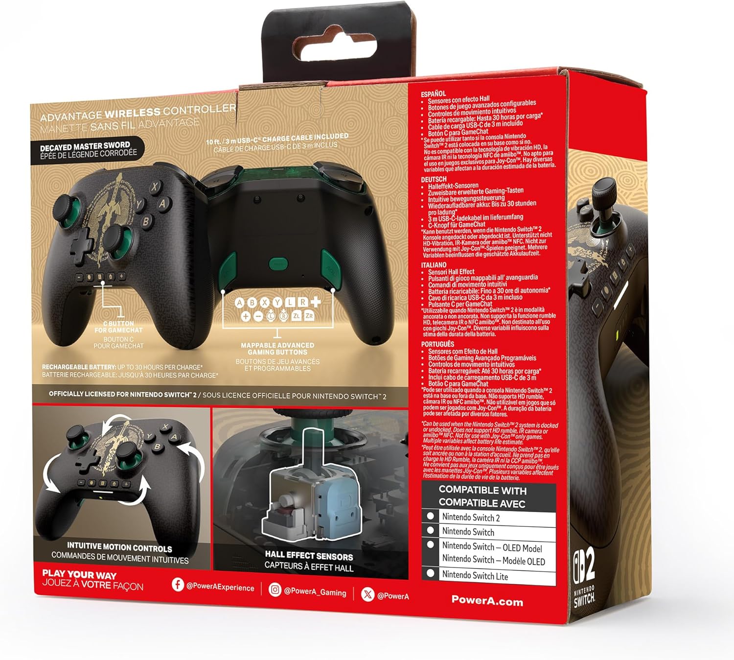 PowerA Advantage Wireless Controller for Nintendo Switch 2 - Decayed Master Sword - Image 2