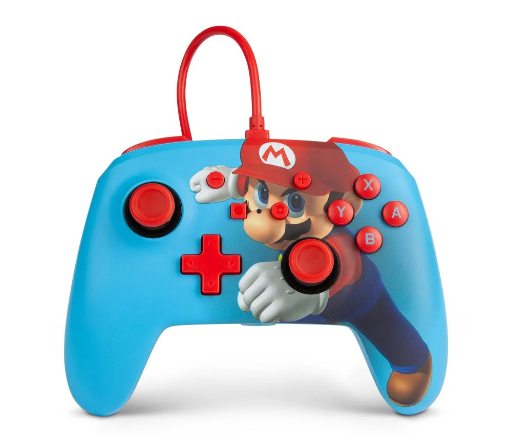 PowerA Enhanced Wired Controller and Protection Case for Nintendo Switch - Mario Punch / Running Mario - Image 2