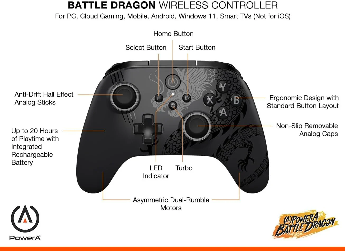 PowerA PC Wireless Controller - Battle Dragon - Image 2