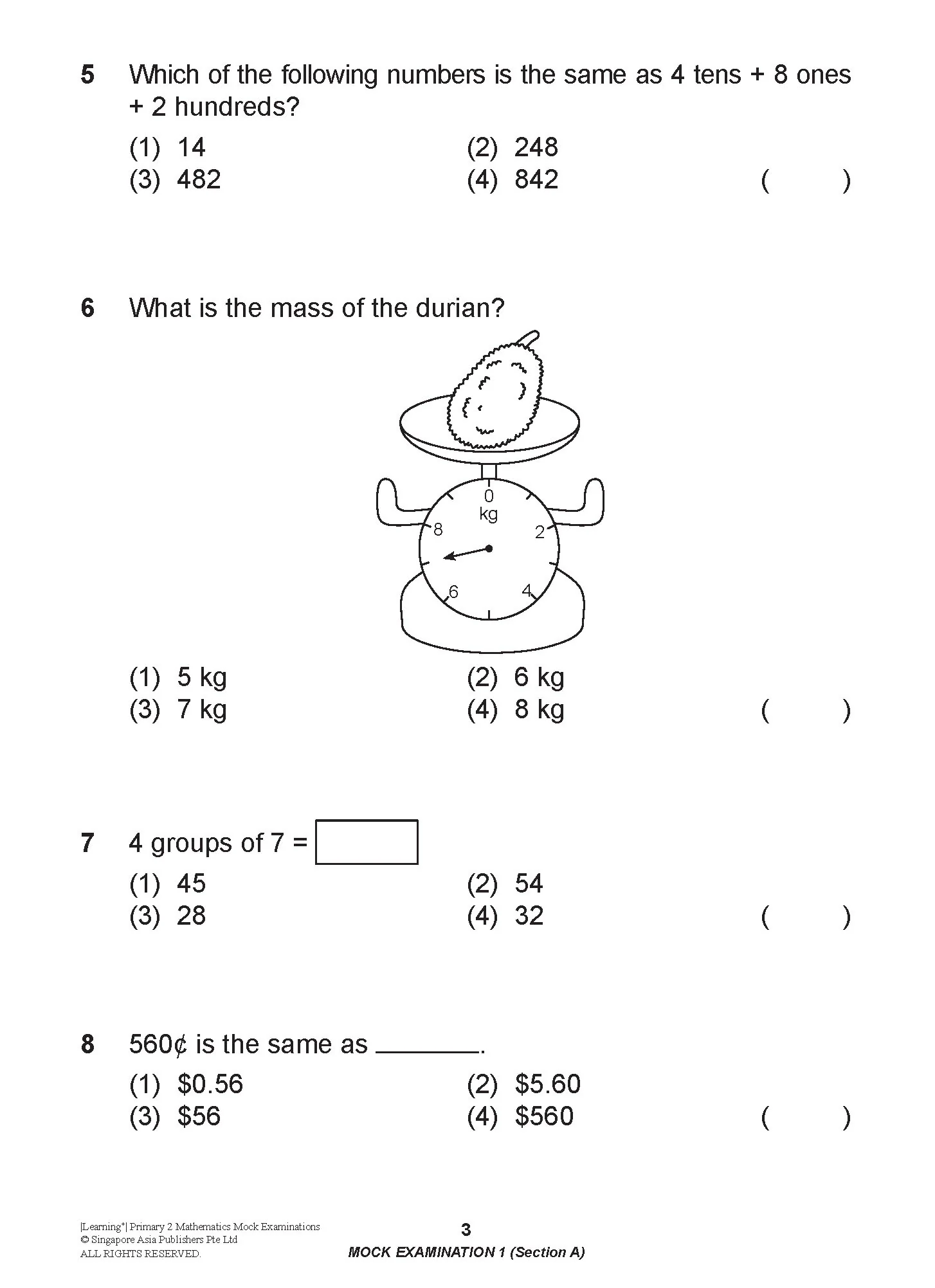 Primary 2 LEARNING+ Mathematics Mock Examinations-4th Edition - Image 4