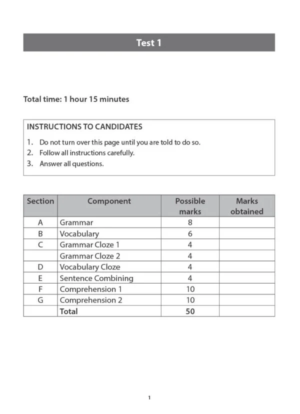 Primary 3 English Excel in Paper 2 – Language Use and Comprehension - Image 2