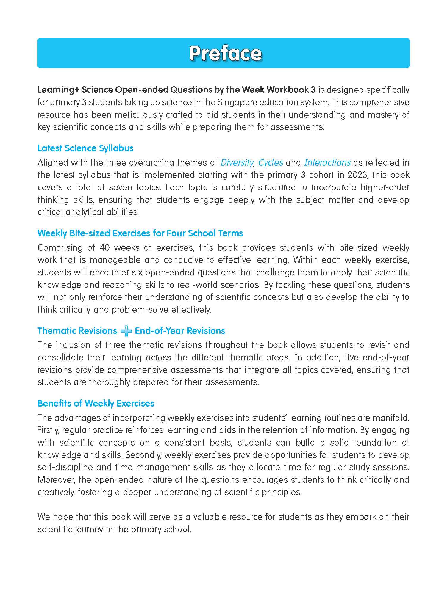 Primary 3 LEARNING+ SCIENCE Open-Ended Questions by the WEEK Workbook 3 - Image 2