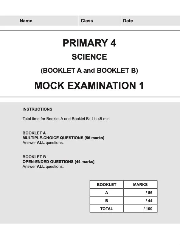 Primary 4 Science Mock Examinations - Image 2
