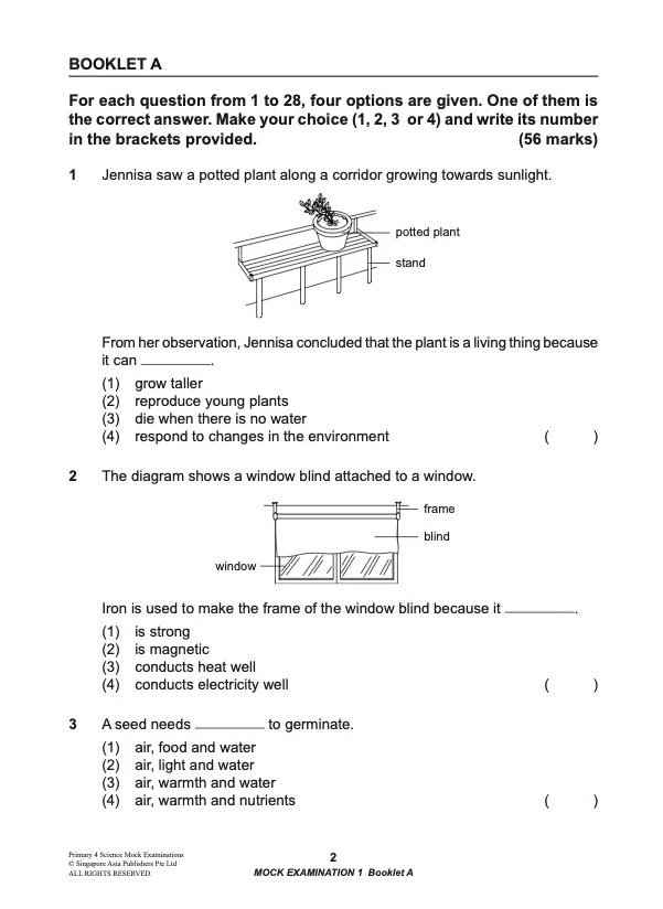 Primary 4 Science Mock Examinations - Image 3