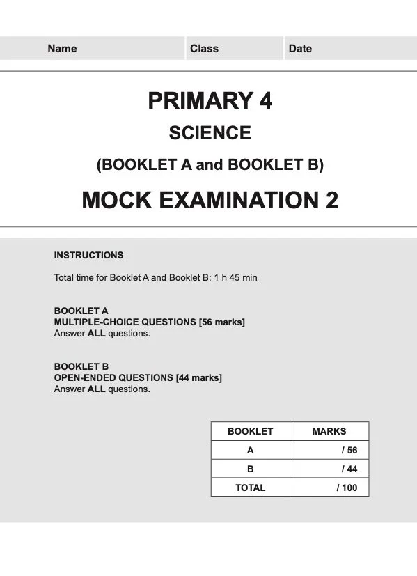 Primary 4 Science Mock Examinations - Image 4