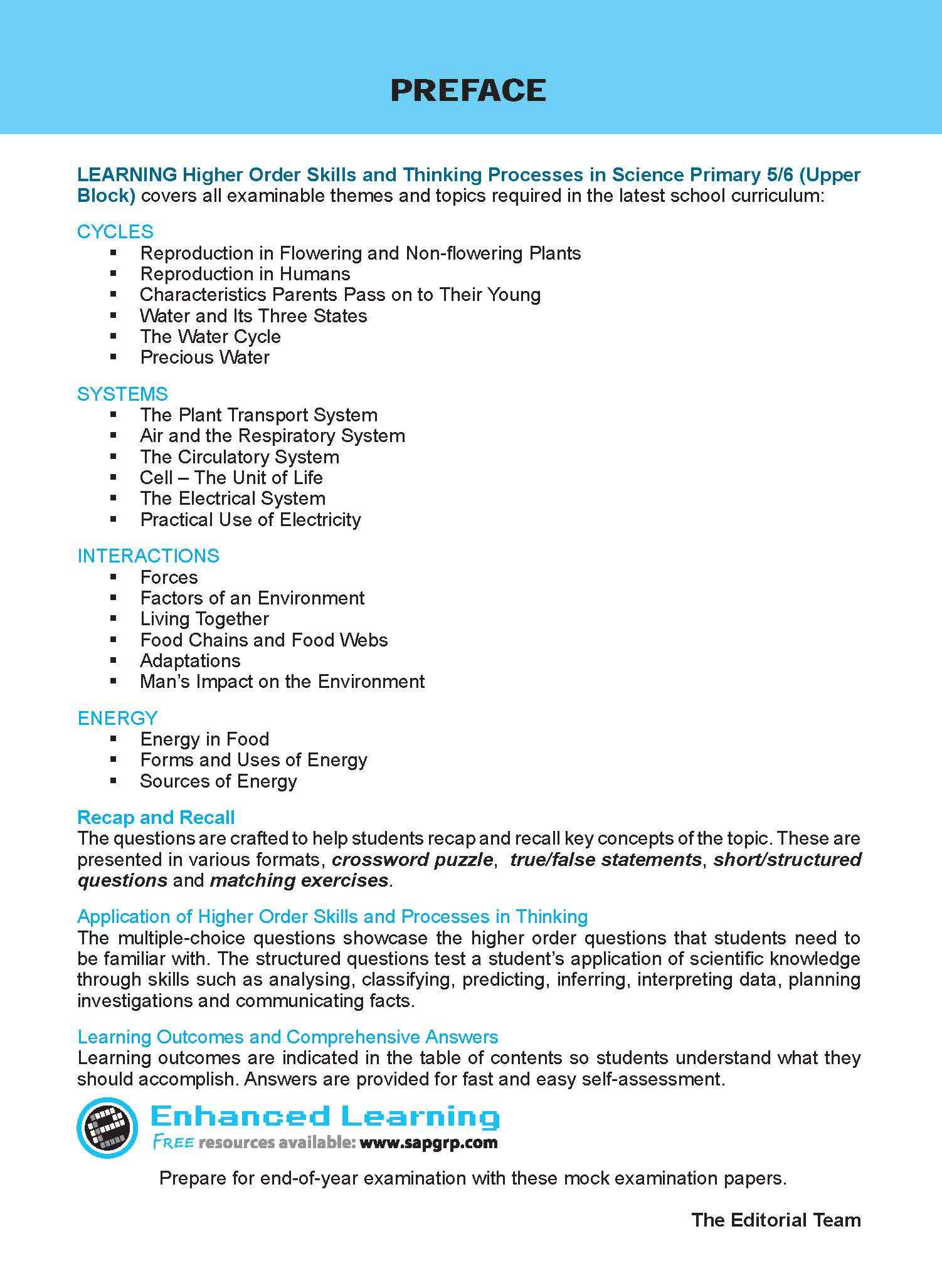 Primary 5/6 Learning Higher Order Skills and Thinking Processes in Science Upper Block 5/6 -2nd Edition - Image 2